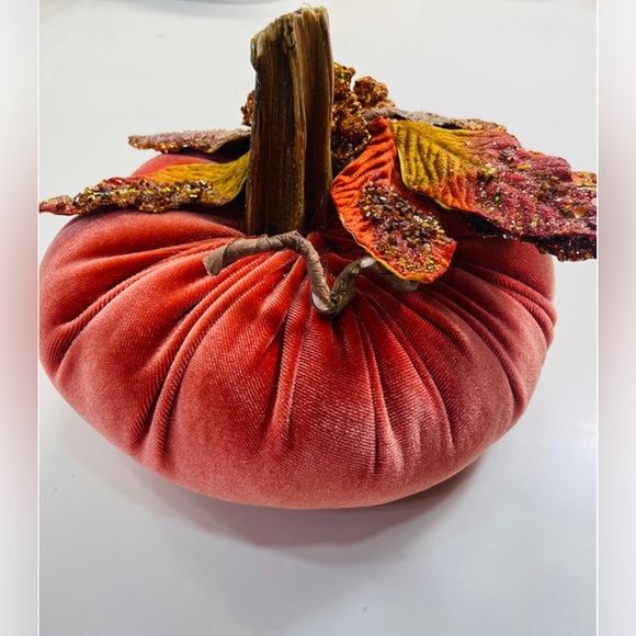 “Thanksgiving Day” Velvet Pumpkin Home Decor - Picture 3 of 5
